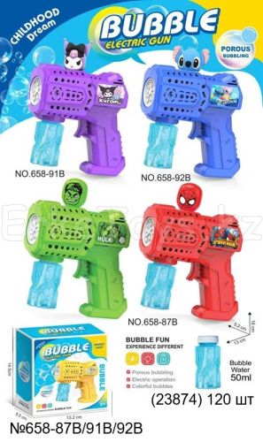 картинка Мыльные пузыри пистолет Герои от магазина Игрушек