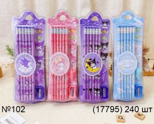 картинка Набор простых карандашей с точилкой из 6 шт от магазина Игрушек